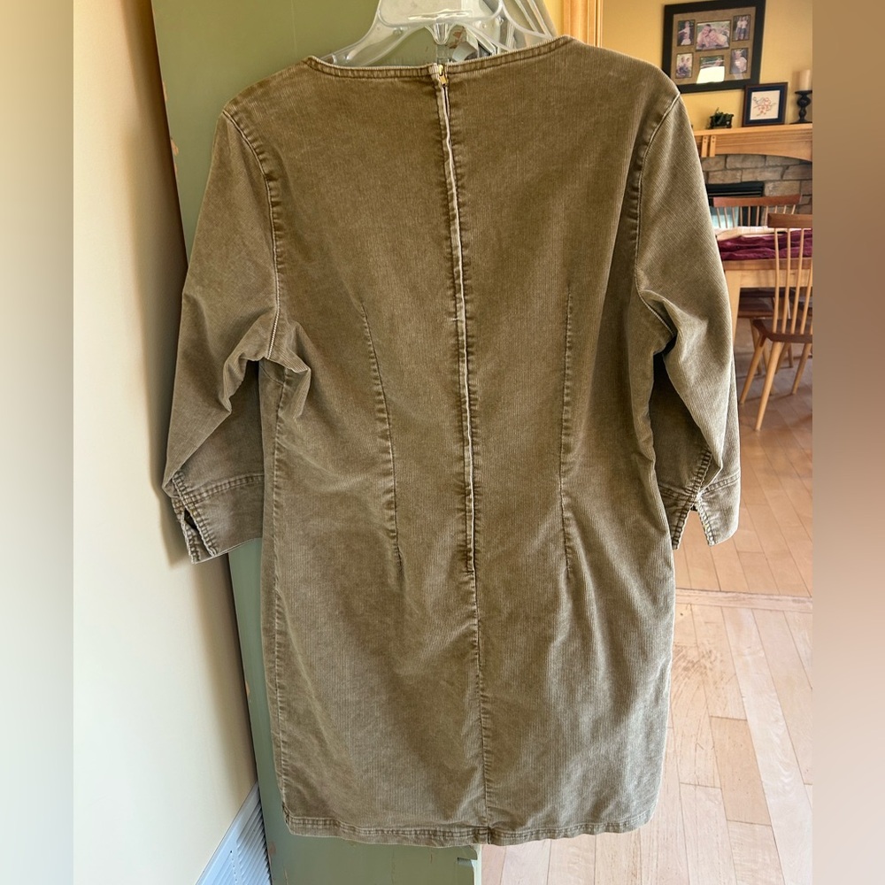 The Territory Ahead Women’s Corduroy Khaki Beige Dress with Pockets Size 10 - Picture 4 of 13